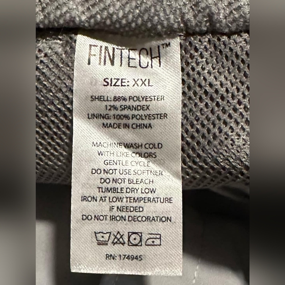 FINTECH Hybrid Fishing Outdoor Short Lined Grey Sz. XXL - Picture 6 of 8